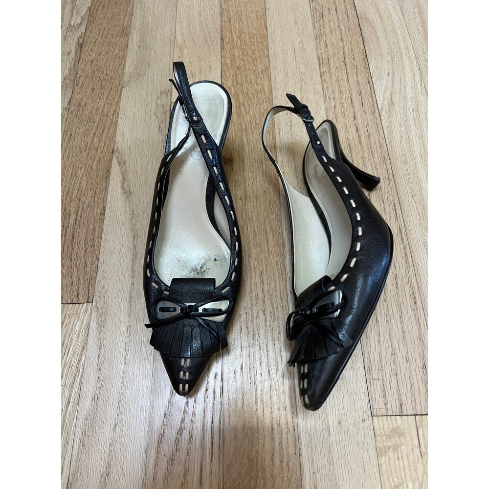 Cole Haan Slingback Heels Women 8 Black